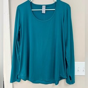 Champion Teal Long Sleeve Women's Tee